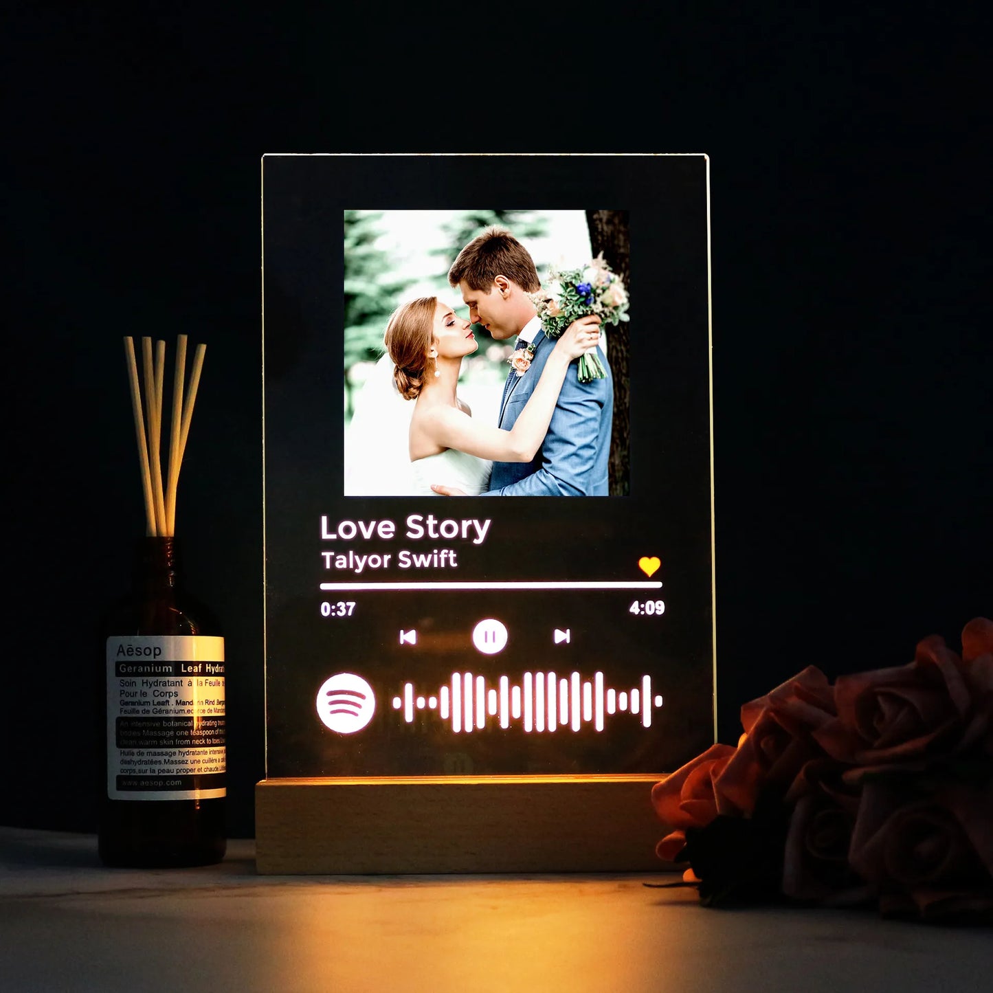 Valentines Day Gift Acrylic Music Light Board Small Night Light