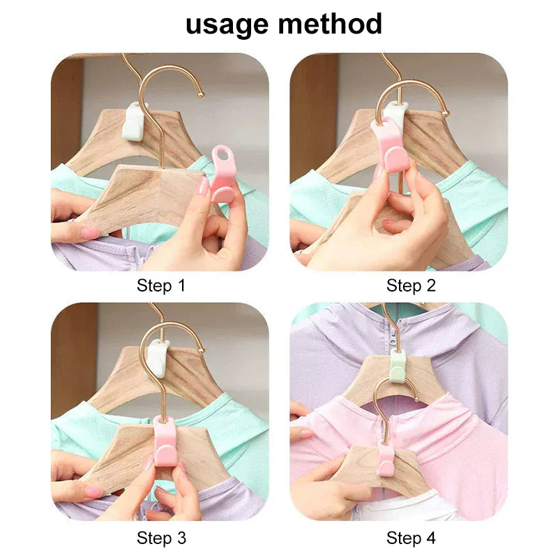 40 PCS Clothes Hanger Connector Hooks Closet Hangers Organizer Space Saving Clip