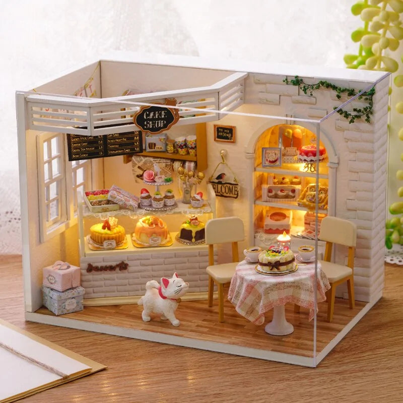 Doll House DIY Miniature Set with Dust Cover